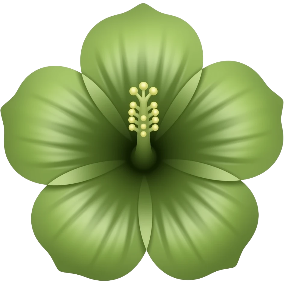 Green olive colour flower make flower like 🌺 emoji