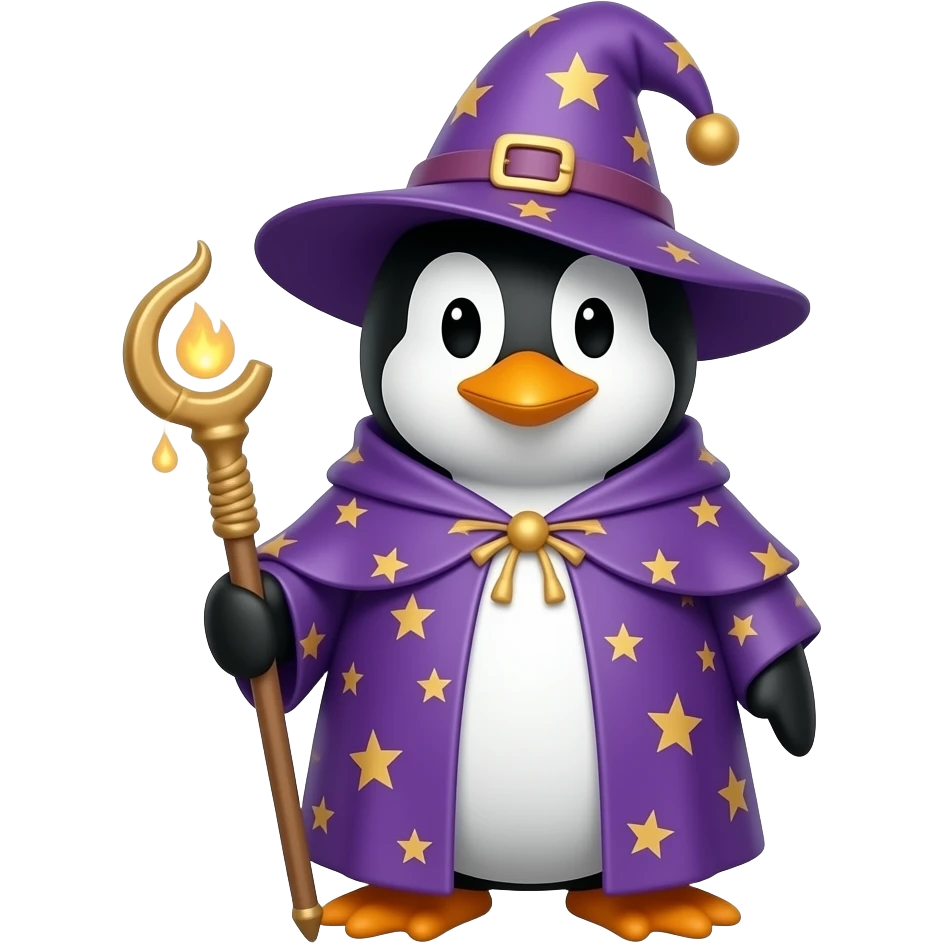 Penguin Wizard emoji
