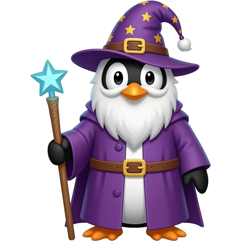 Penguin Wizard emoji