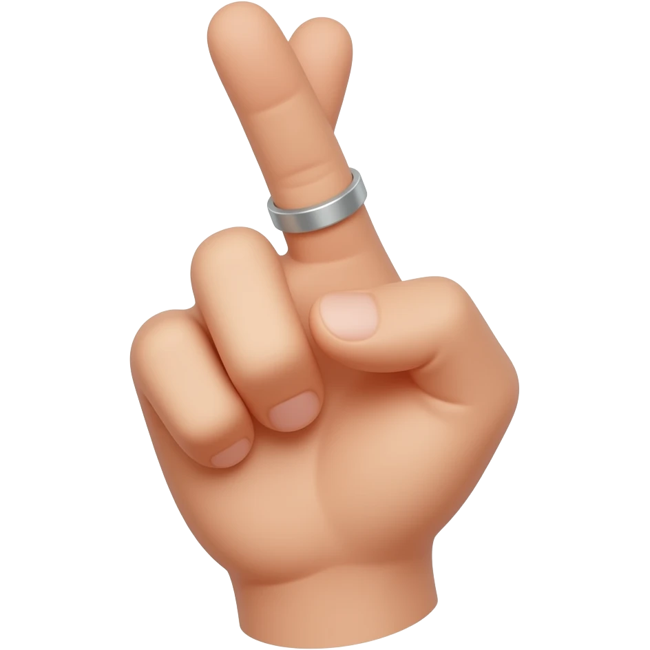 this hand emoji [🤙🏾] with the middle and ring finger pointed and crossed emoji