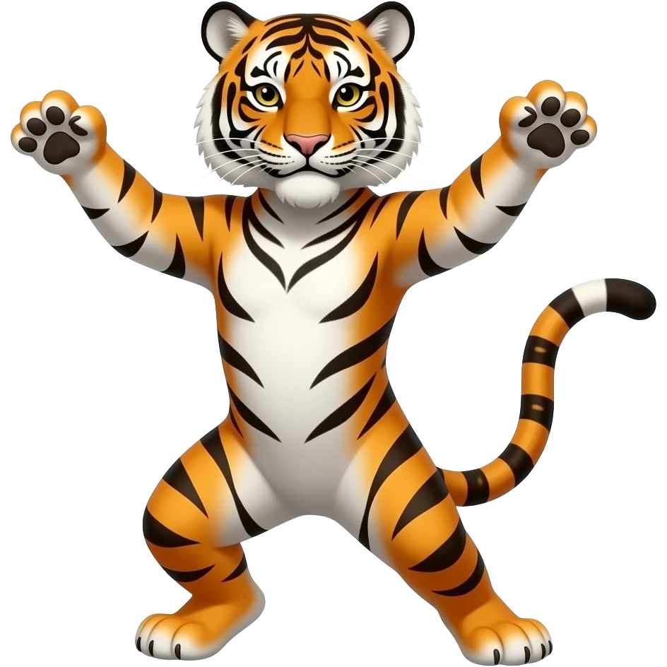 Tiger making dance video emoji