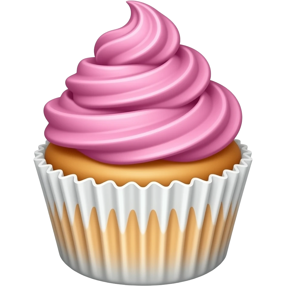 Cupcake with pink icing emoji