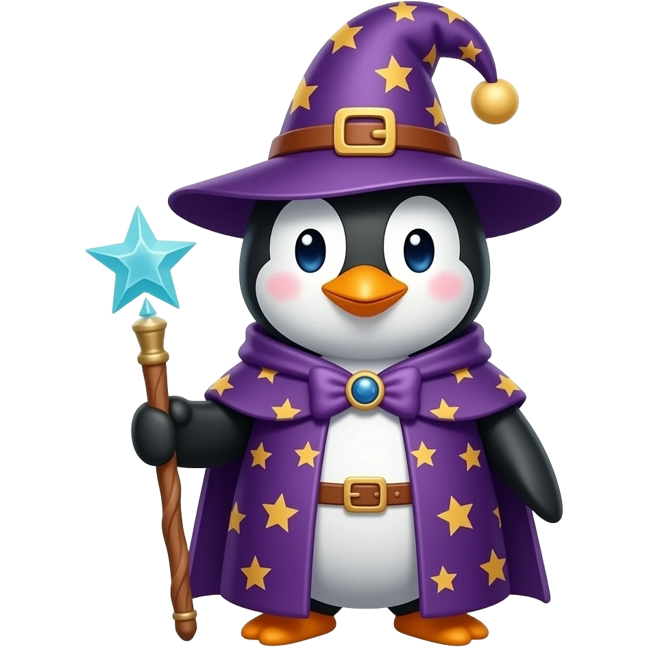 Penguin Wizard emoji