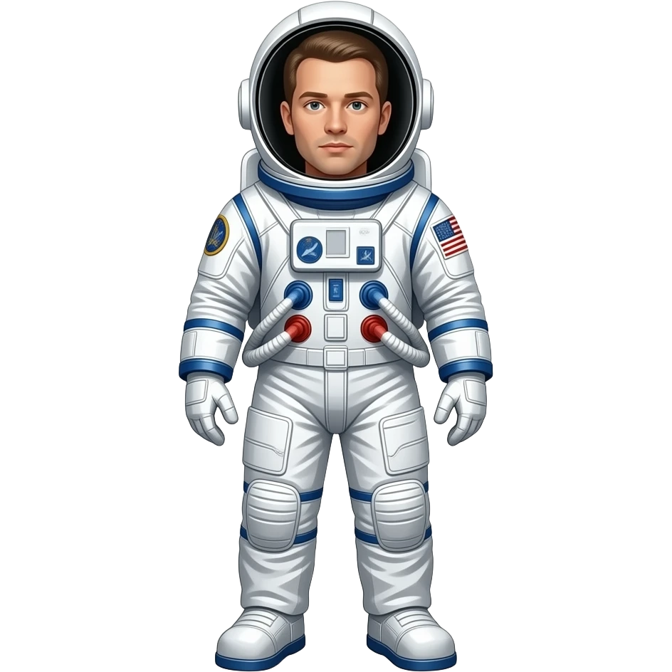 человек в скафандре стоит на луне emoji