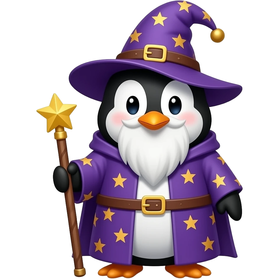 Penguin Wizard emoji