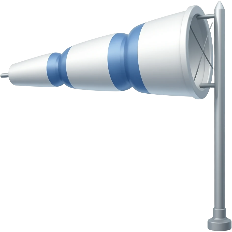 White Wind sock flag emoji