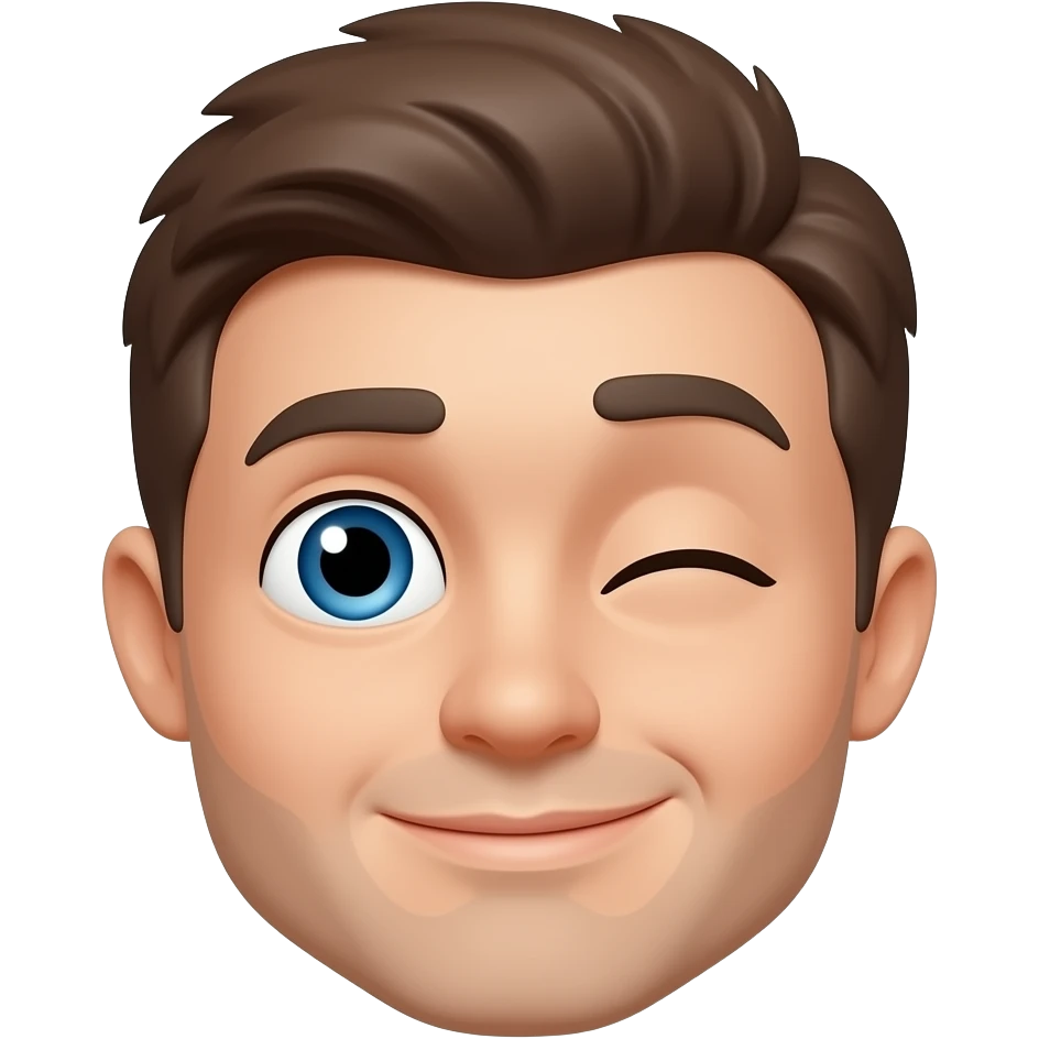 눈동자를 위로 치켜뜨고 눈웃음 짓는 얼굴 emoji