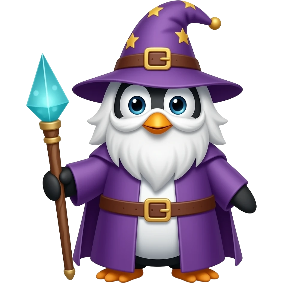 Penguin Wizard emoji