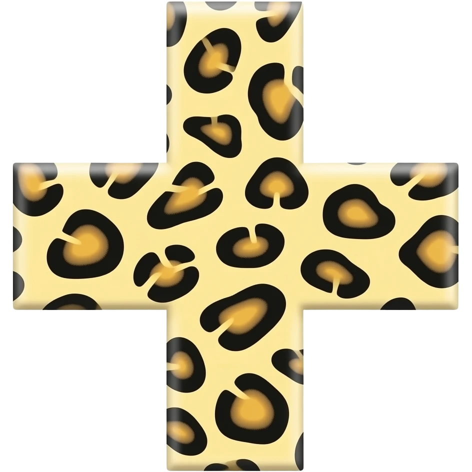 Leopard print cross emoji