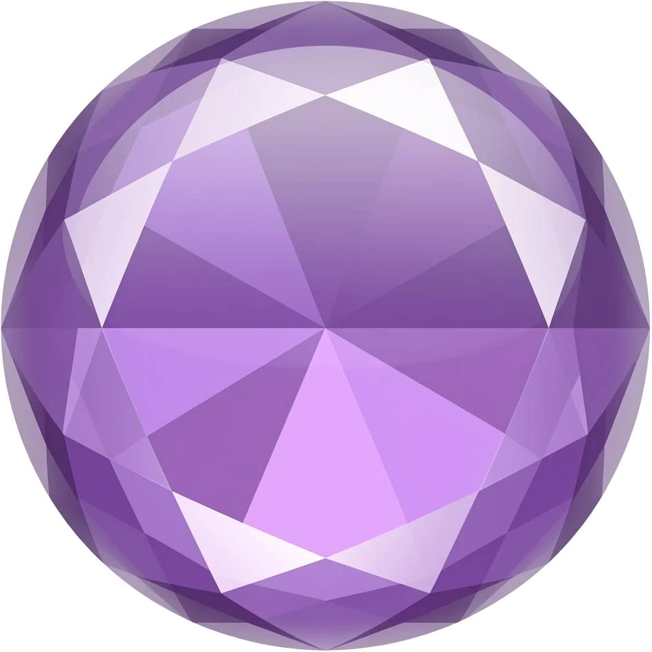light purple shiny sphere gem emoji