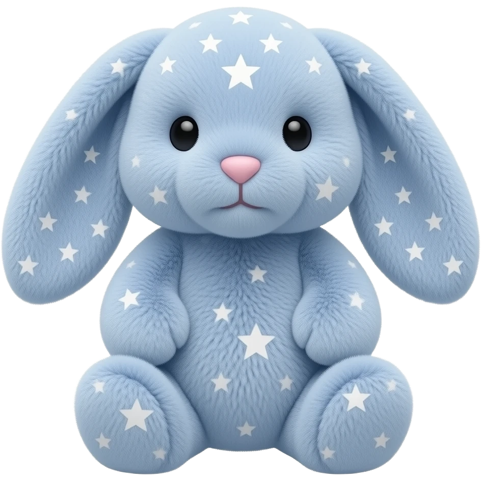 Light blue starry light blue magical bunny jellycat emoji