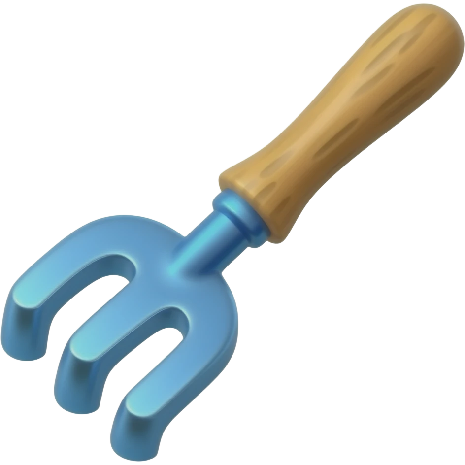 blue garden fork emoji