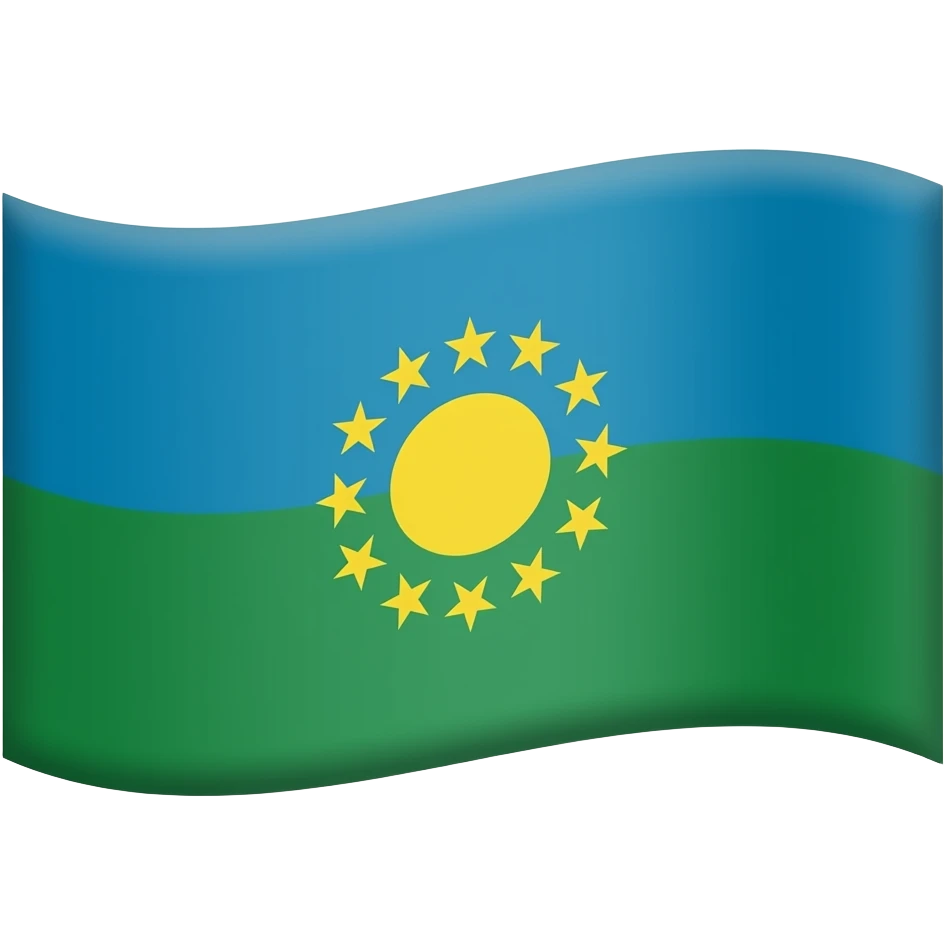 Drapeaux gitans bleus et verts emoji