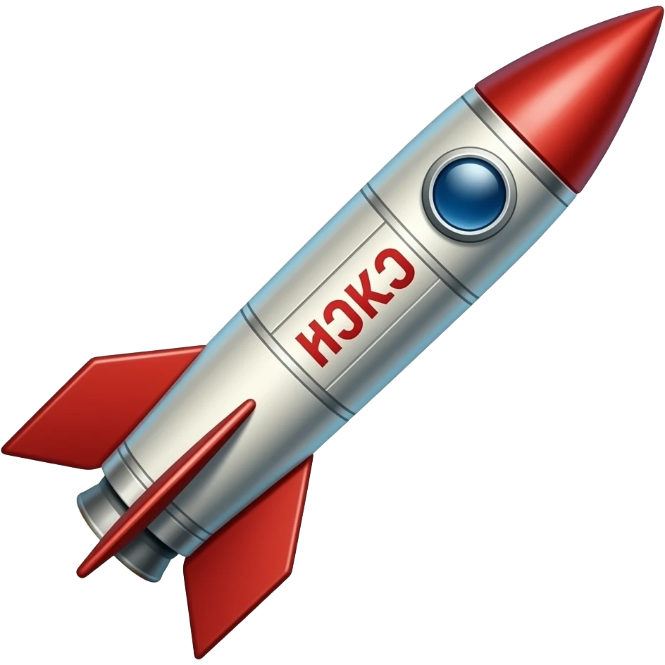 Vostok 1 rocket in 1940s emoji