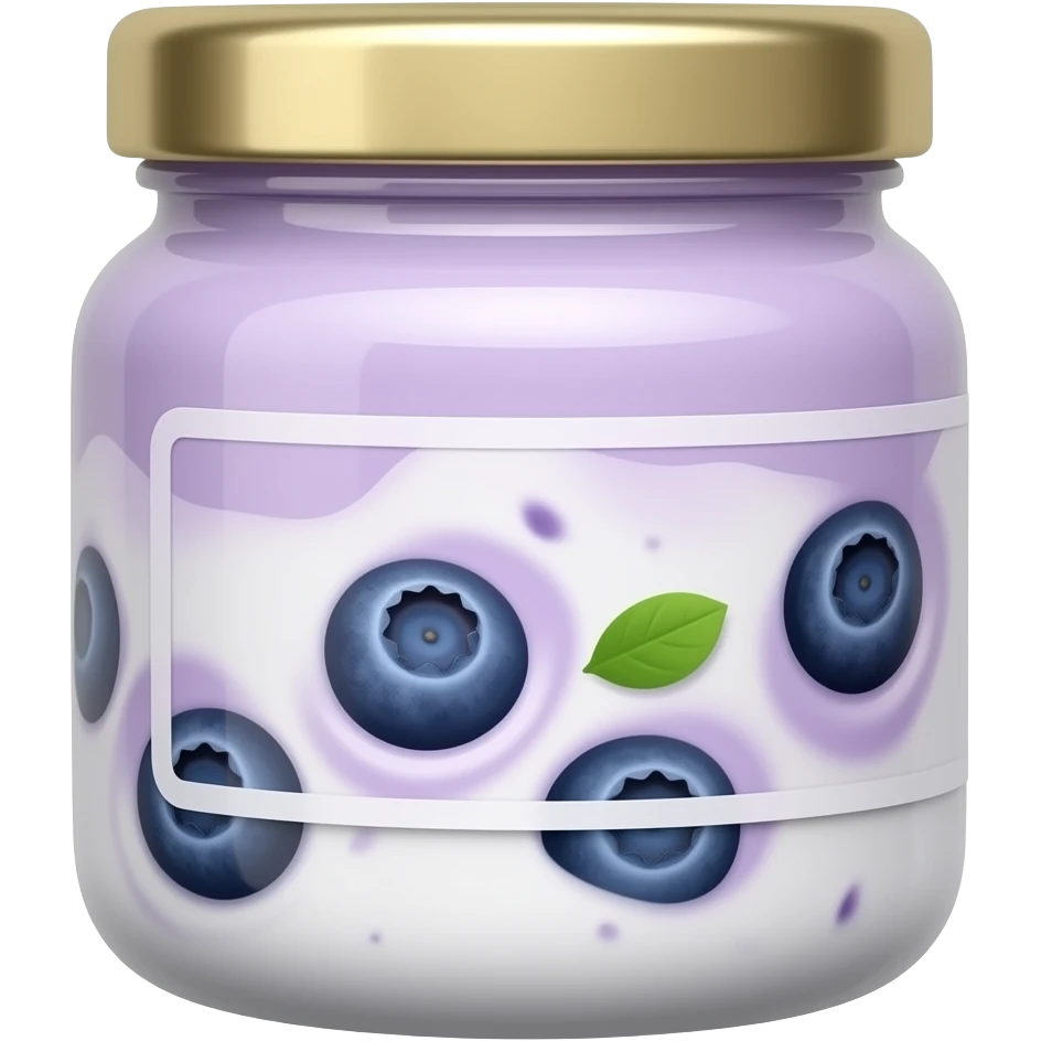 Container of blueberry yogurt emoji