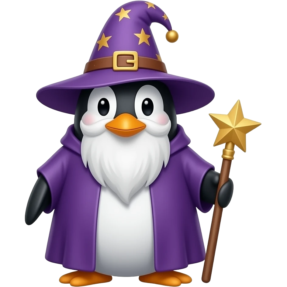 Penguin Wizard emoji