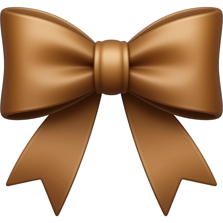 brown bow emoji