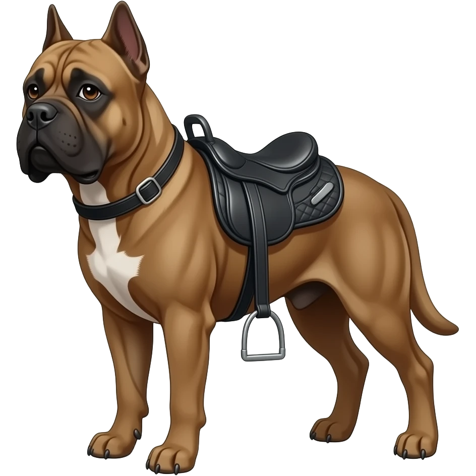 cane Corso with a saddle emoji
