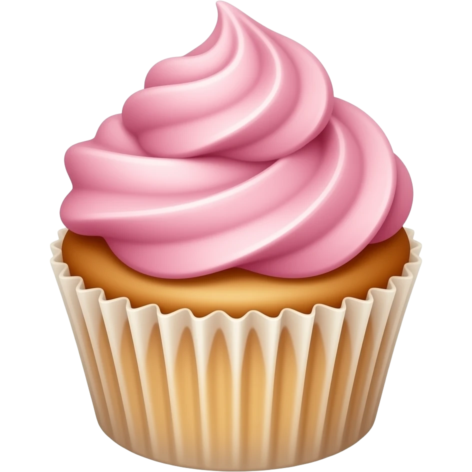 Cupcake with pink icing emoji