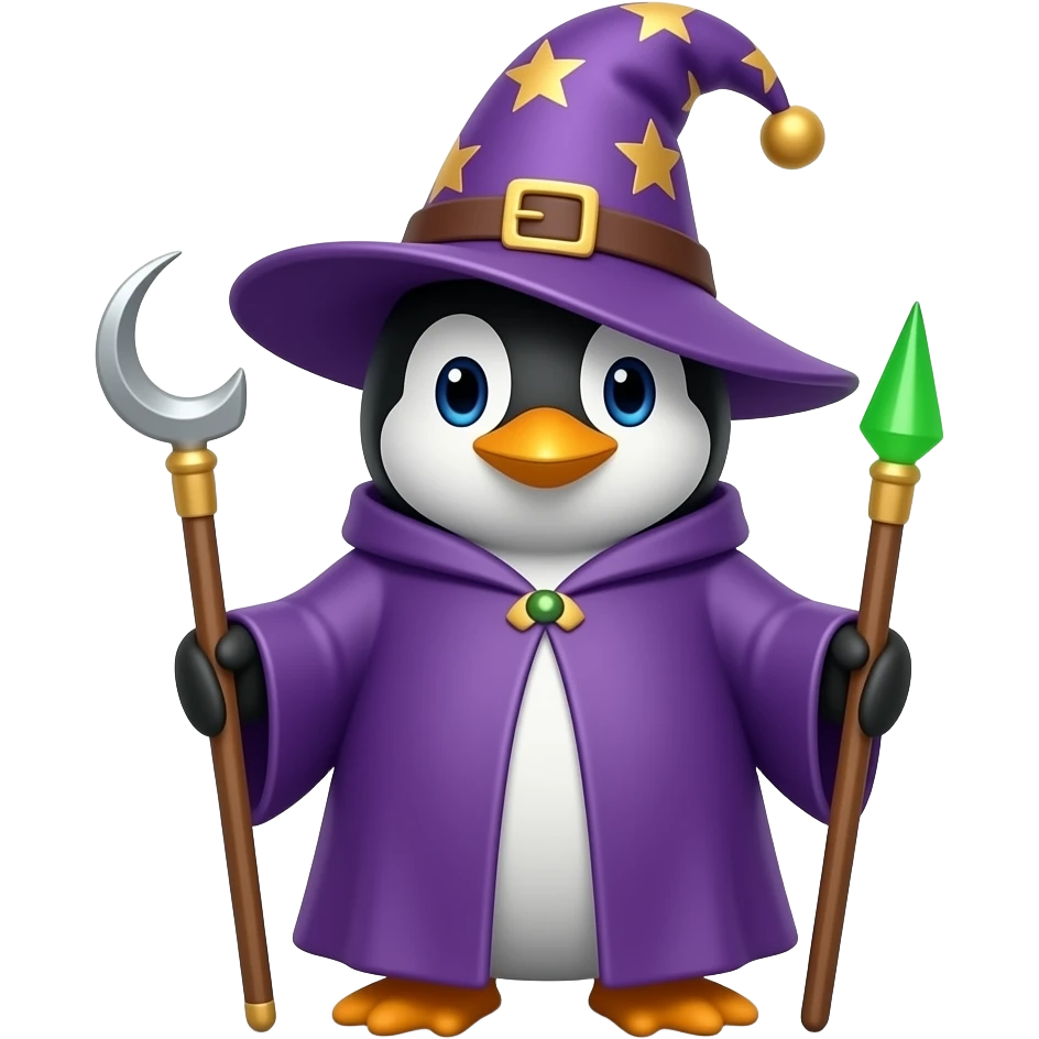 Penguin Wizard emoji