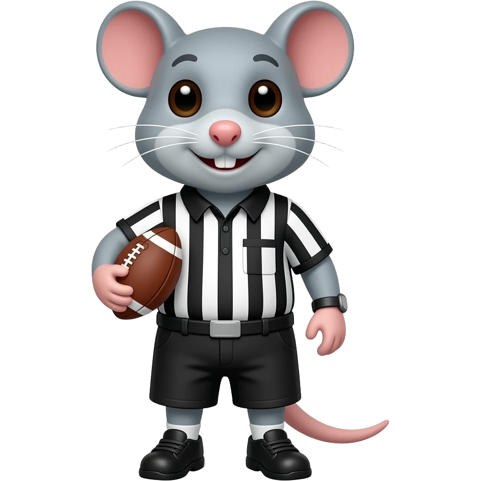 una rata siendo albitro de futbol} emoji