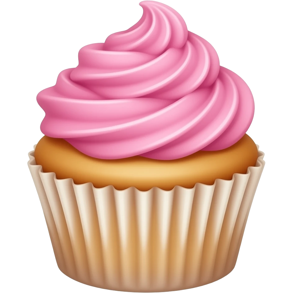 Cupcake with pink icing emoji