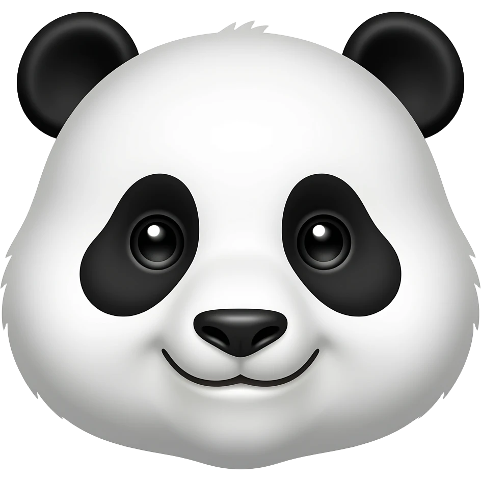 Giant panda face emoji