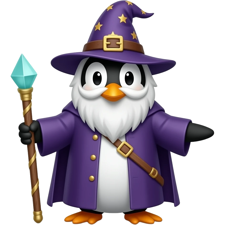 Penguin Wizard emoji