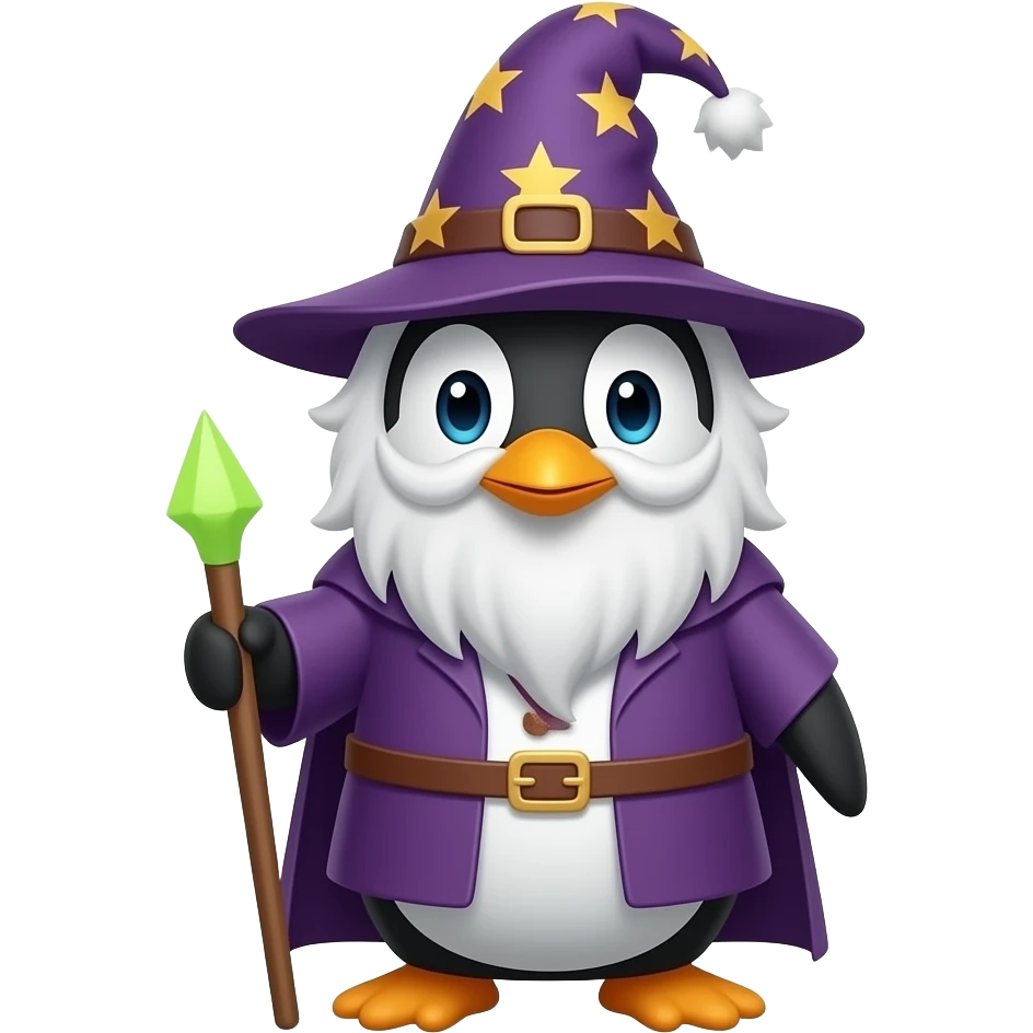 Penguin Wizard emoji