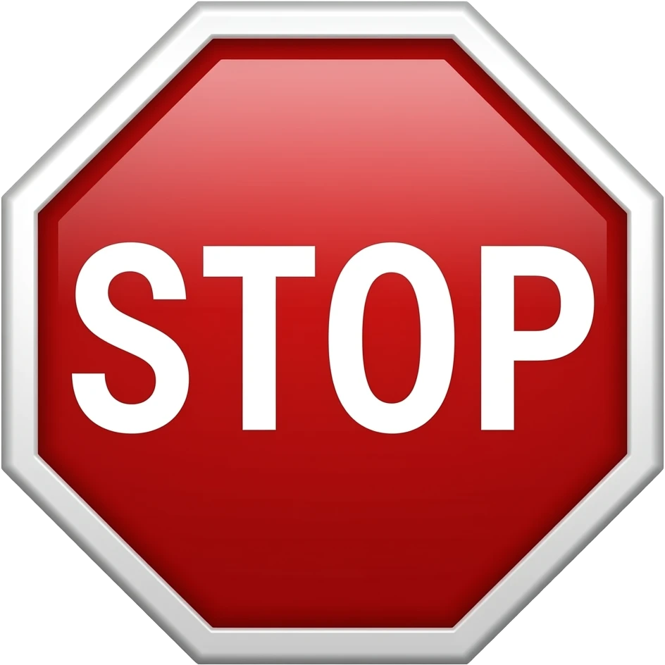 red stop sign emoji