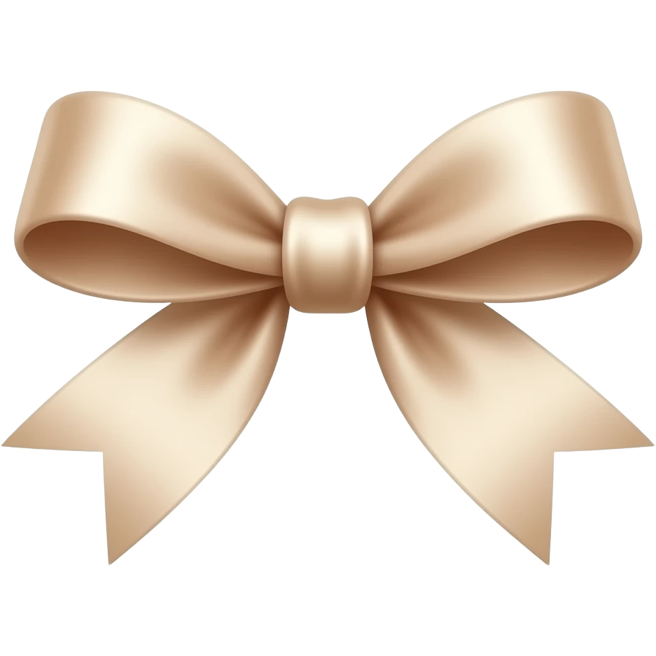beige thin small bow/ribbon emoji