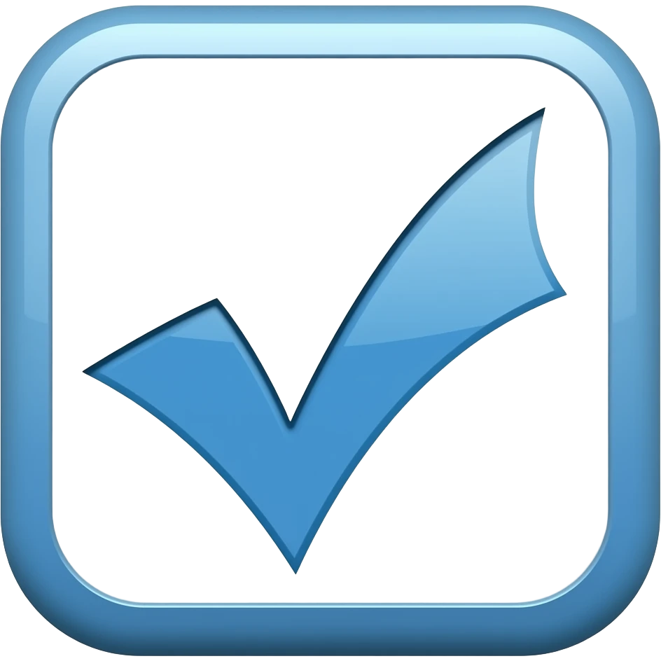 Blue tick emoji