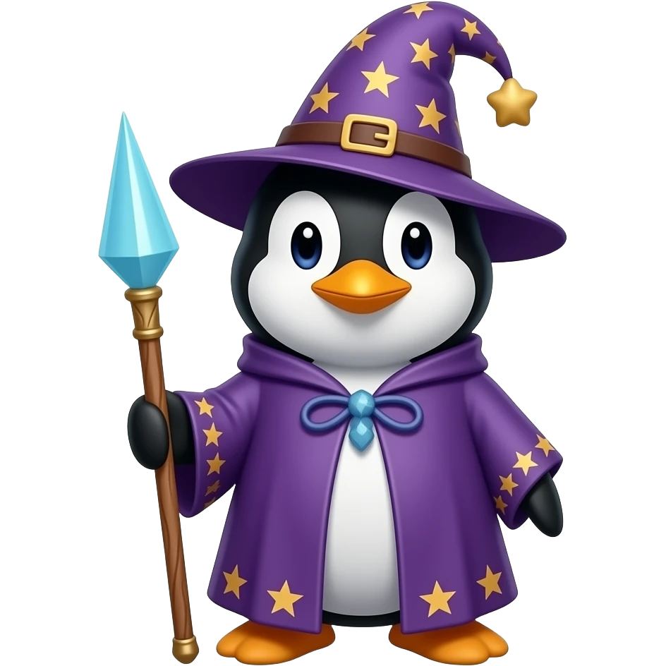 Penguin Wizard emoji