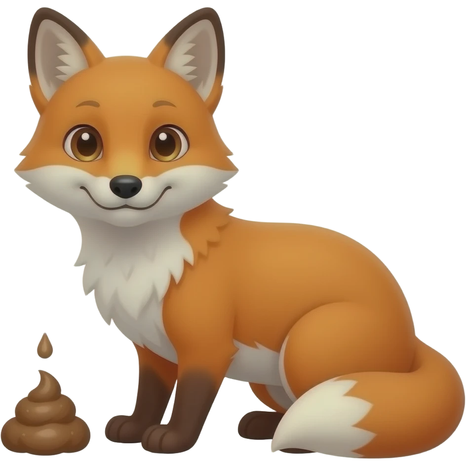 Fox pooping emoji