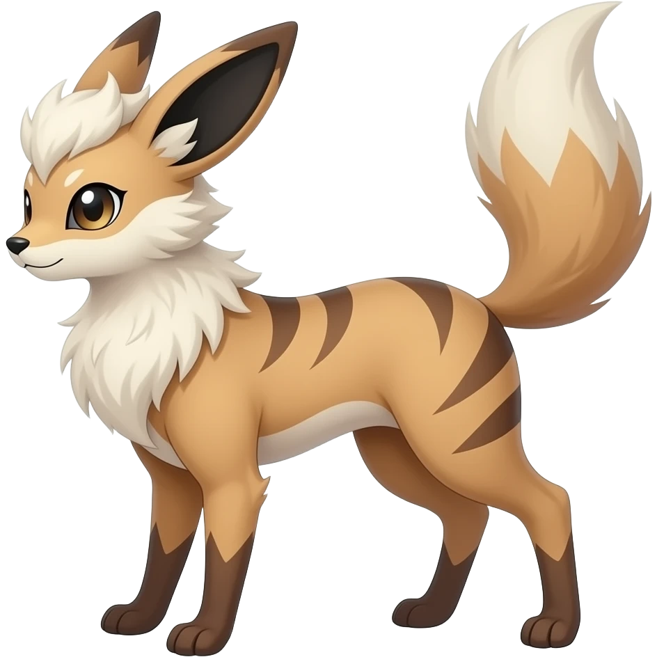Slim thin lanky elegant oriental feral painted Absol-Litten-Fennekin-Sylveon-hybrid-animal emoji