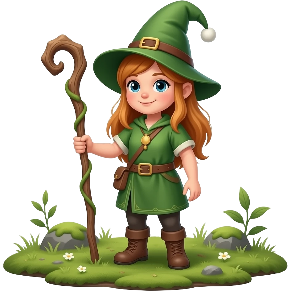 Gnom fille avec le corp complet version féminin emoji