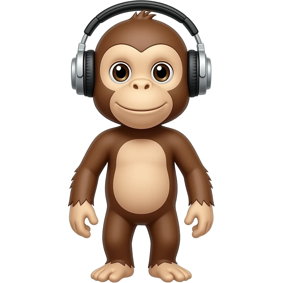 Monkey have headphones on emoji