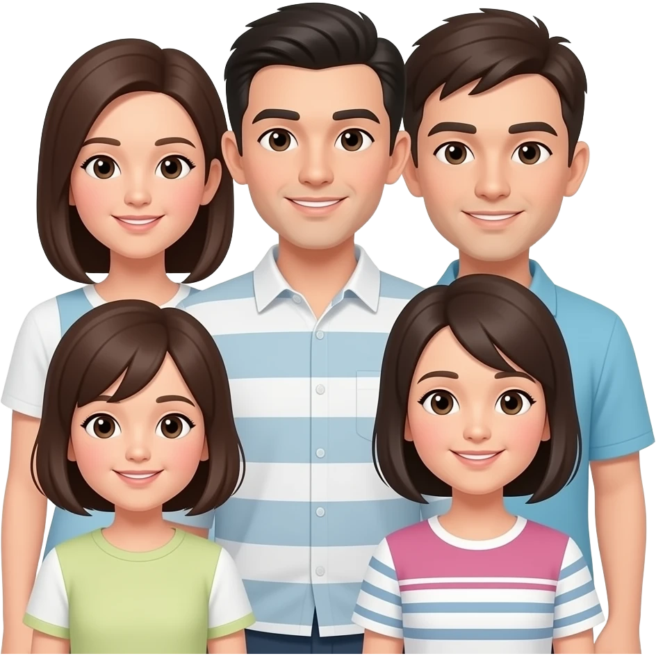 Family of 5 emoji