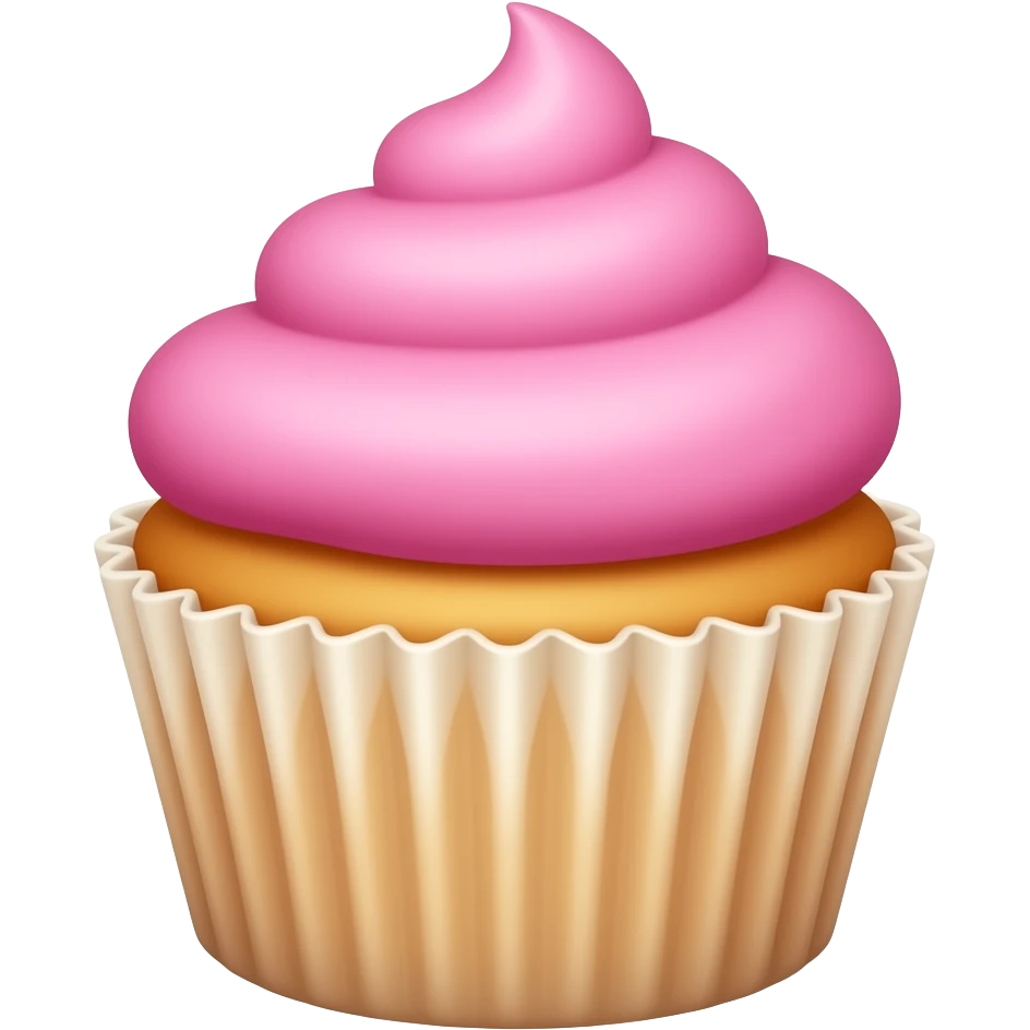 Cupcake with pink icing emoji