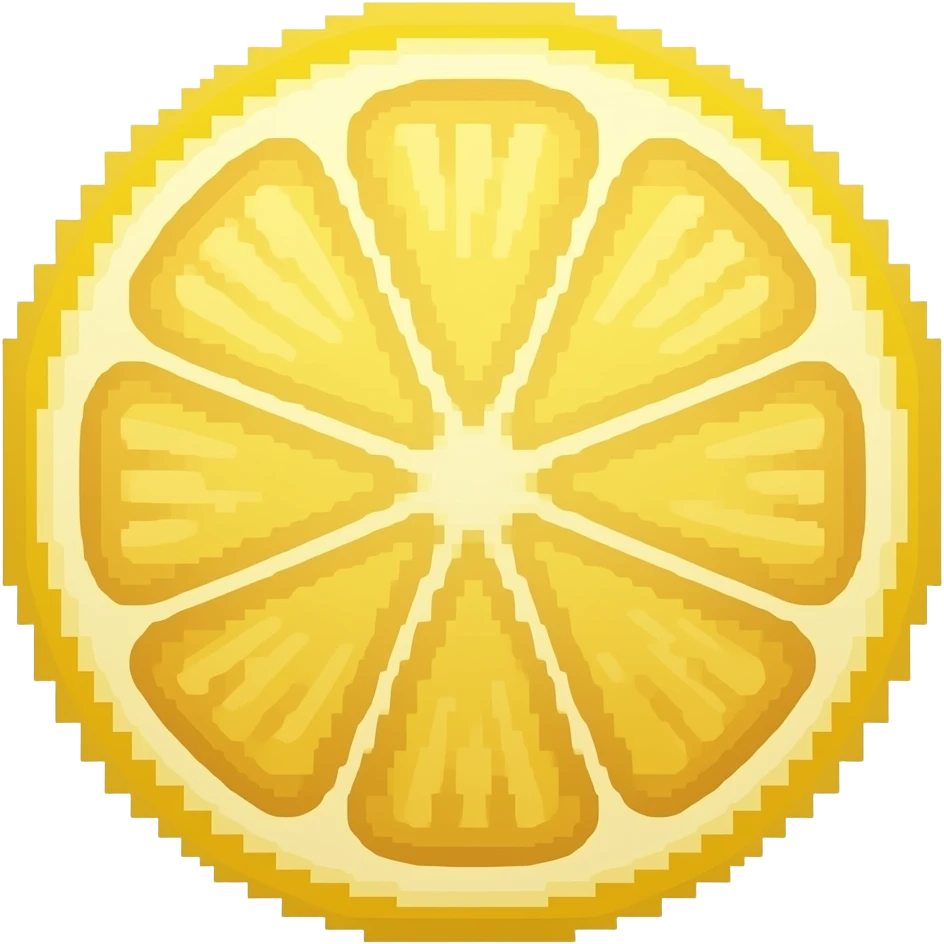 pixeled lemon emoji