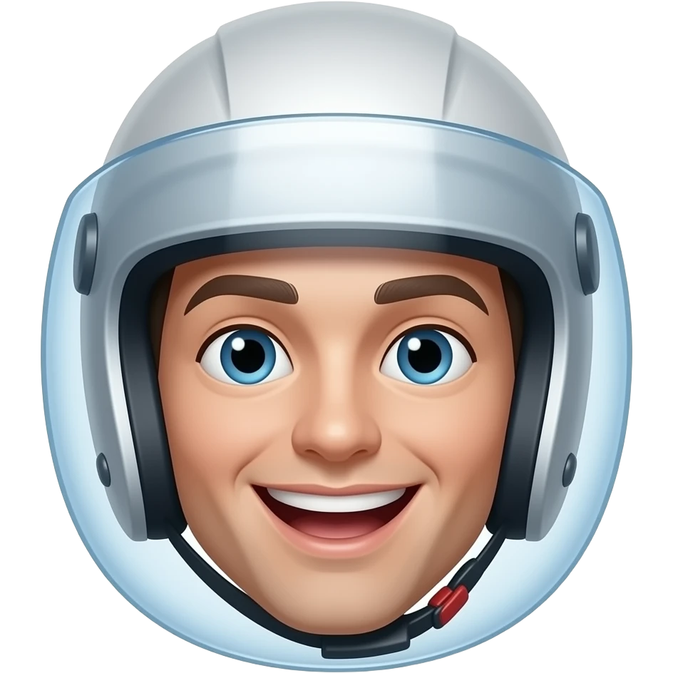 A laughing emoji wearing a level 3 helmet emoji