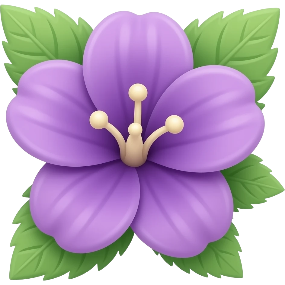 violet flower emoji