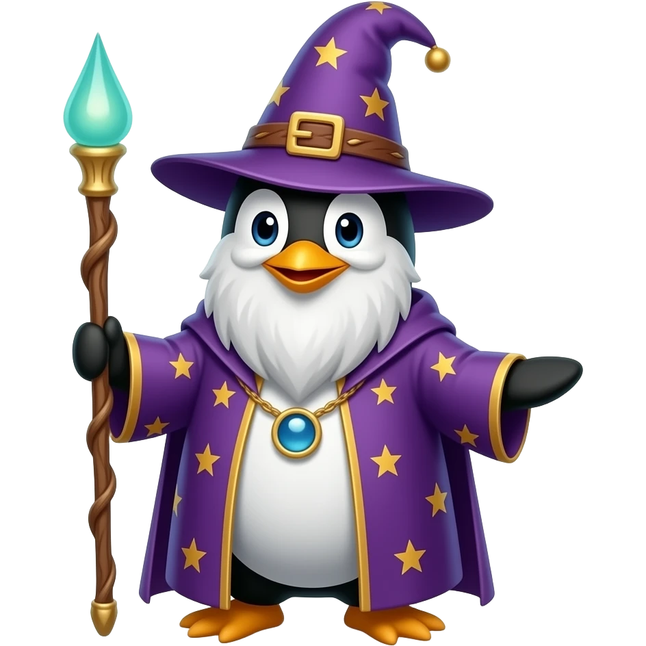 Penguin Wizard emoji