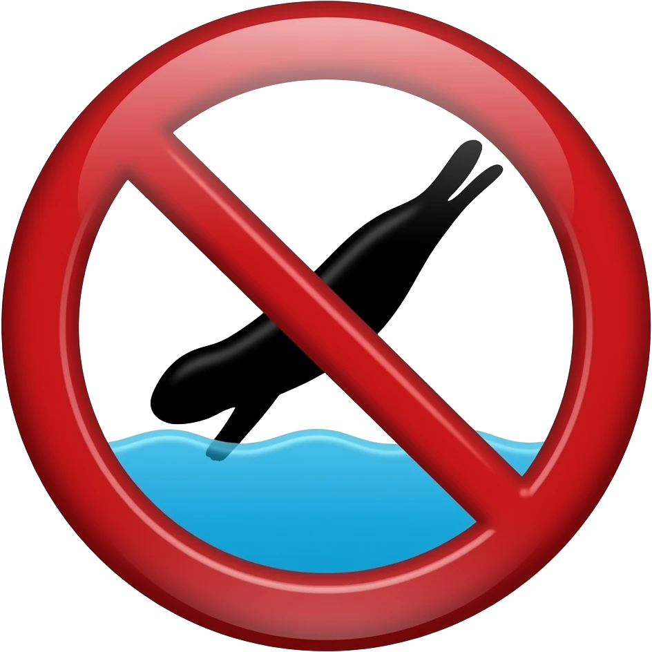 no diving sign emoji