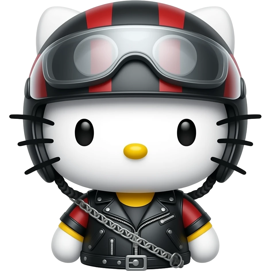 Hello Kitty biker emoji