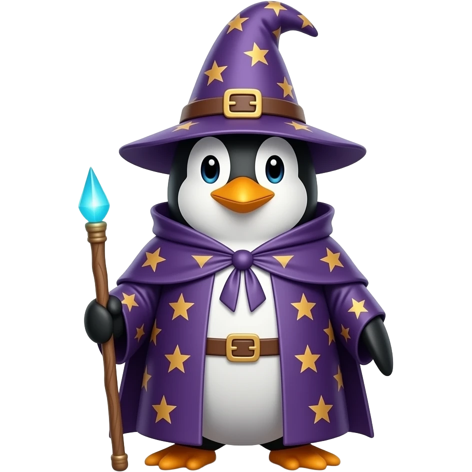 Penguin Wizard emoji