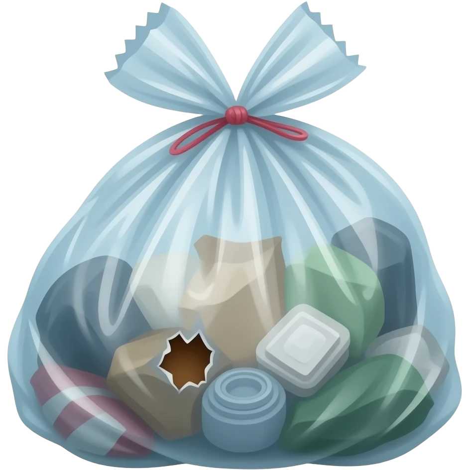 Garbage plastic bag emoji