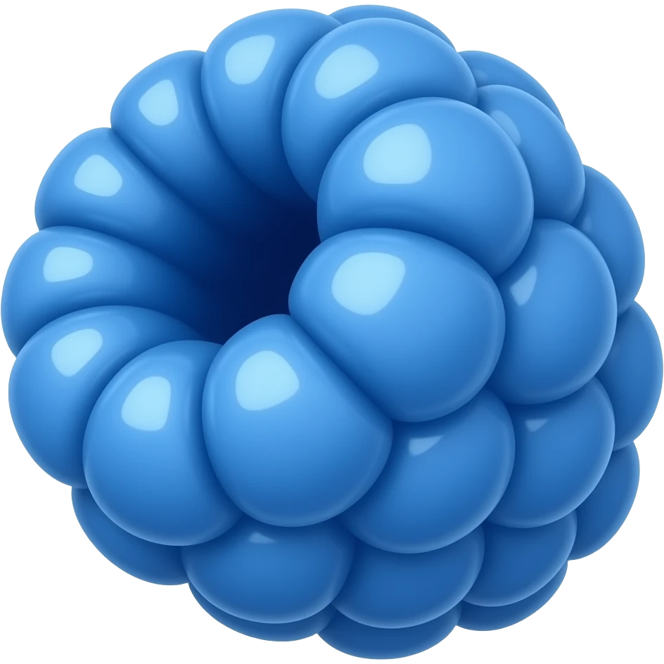 Blue raspberry emoji