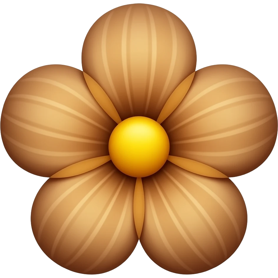 Brown  flower emoji