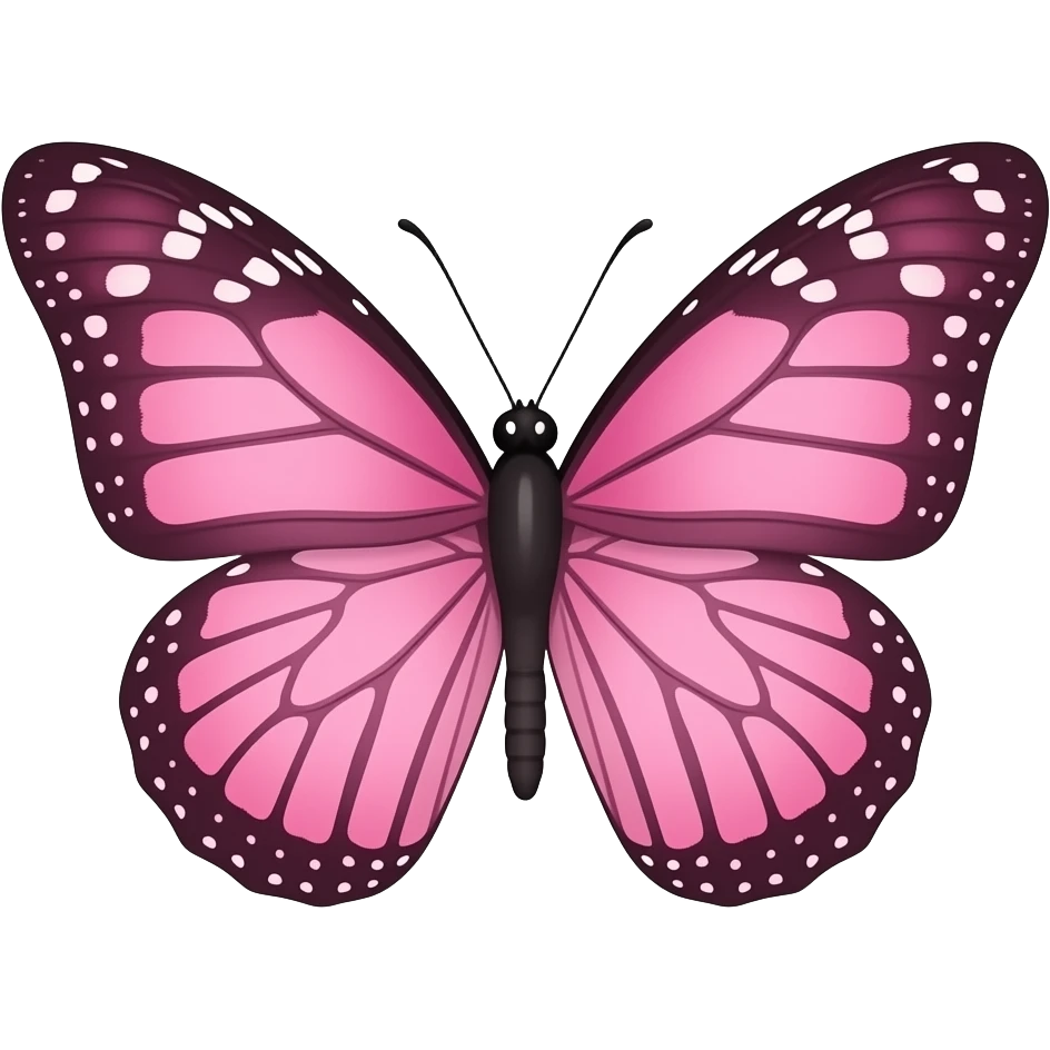 Borboleta rosa emoji